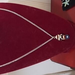 Patriotic Slipper 18 inch SS necklace